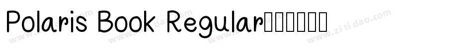 Polaris Book Regular字体转换